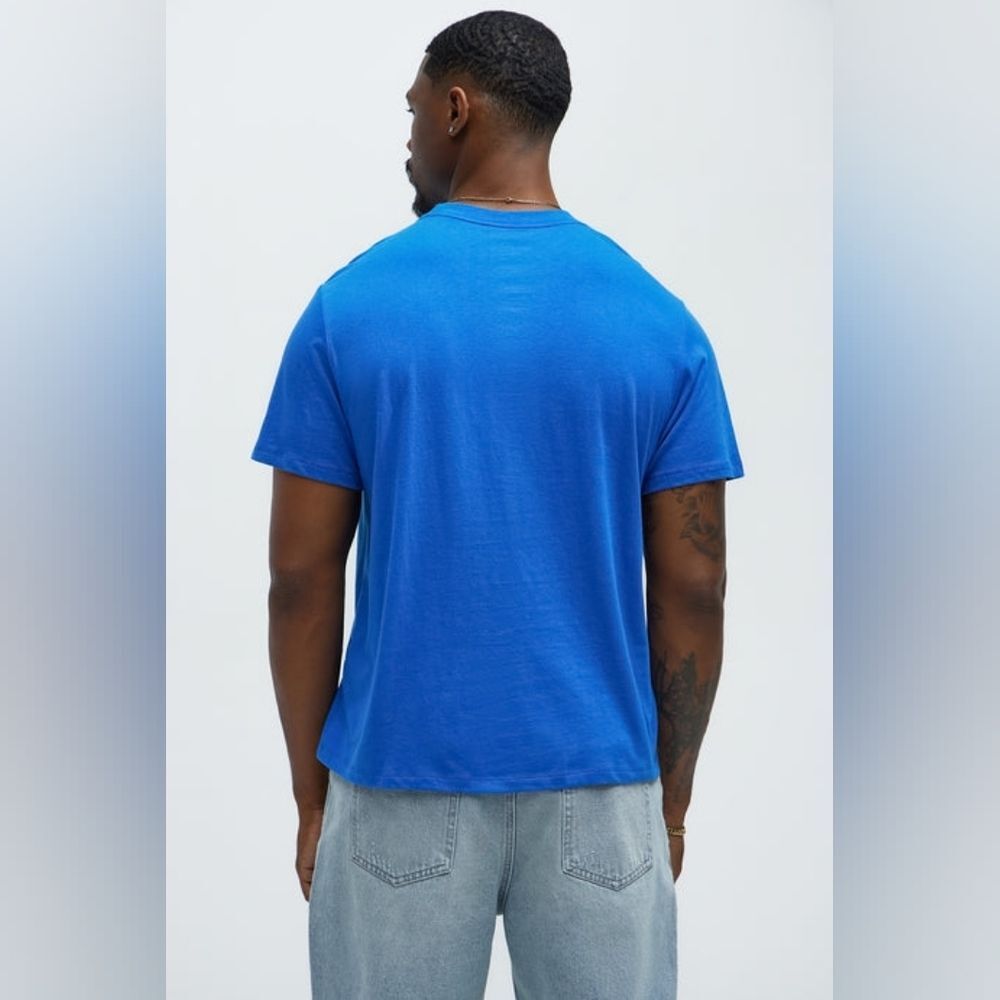 Von Dutch  Blasted Short Sleeve Blue Tee - Picture 4 of 6